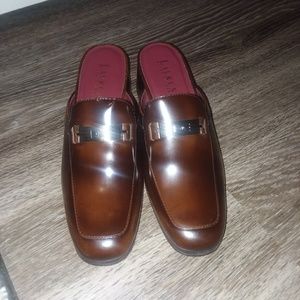 Ralph Lauren Brown Bethel Mules NWOT Size 7